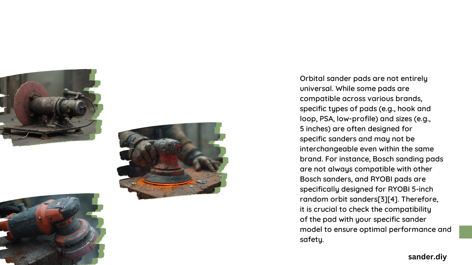 are orbital sander pads universal