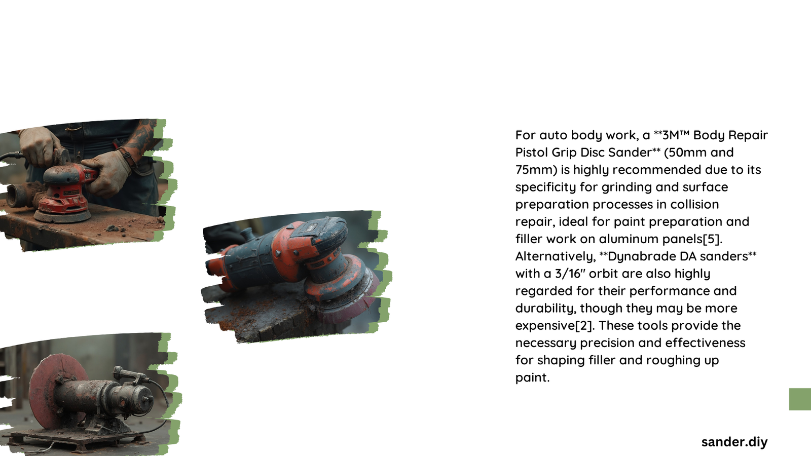 disc sander for auto body work