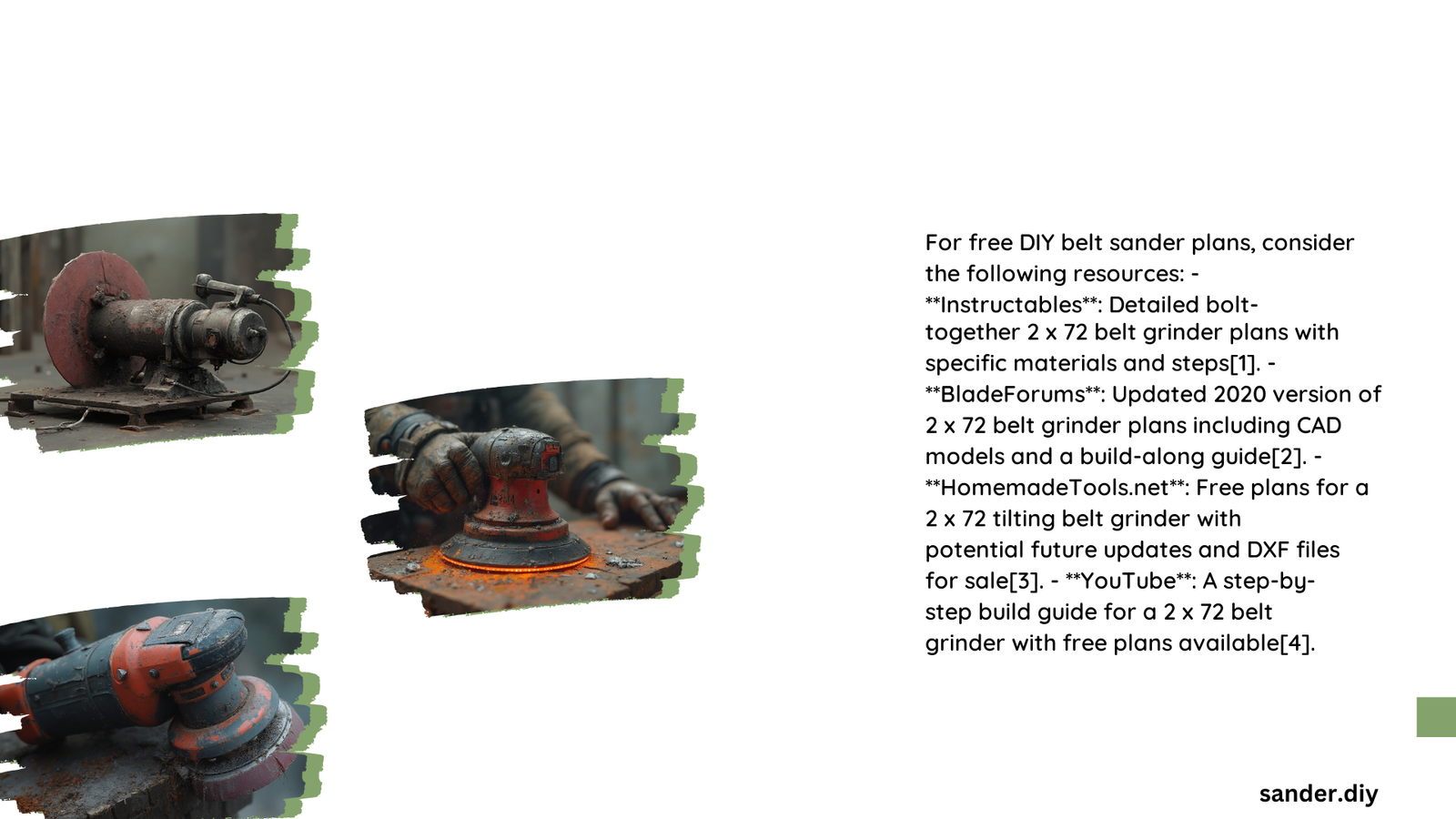 diy belt sander plans free