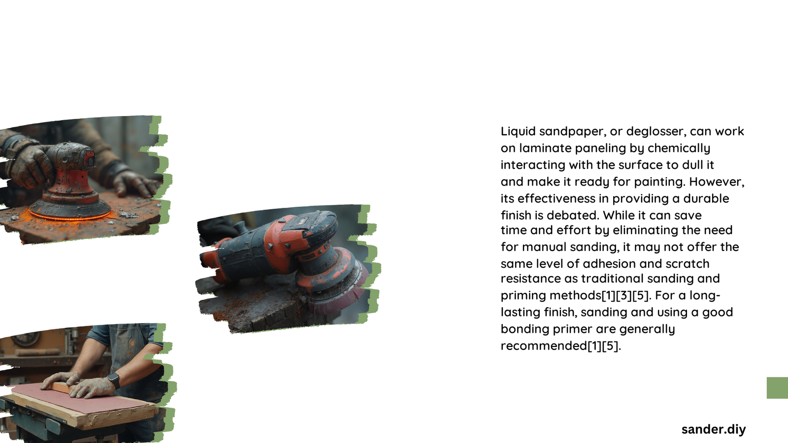 does liquid sander work on laminate paneling