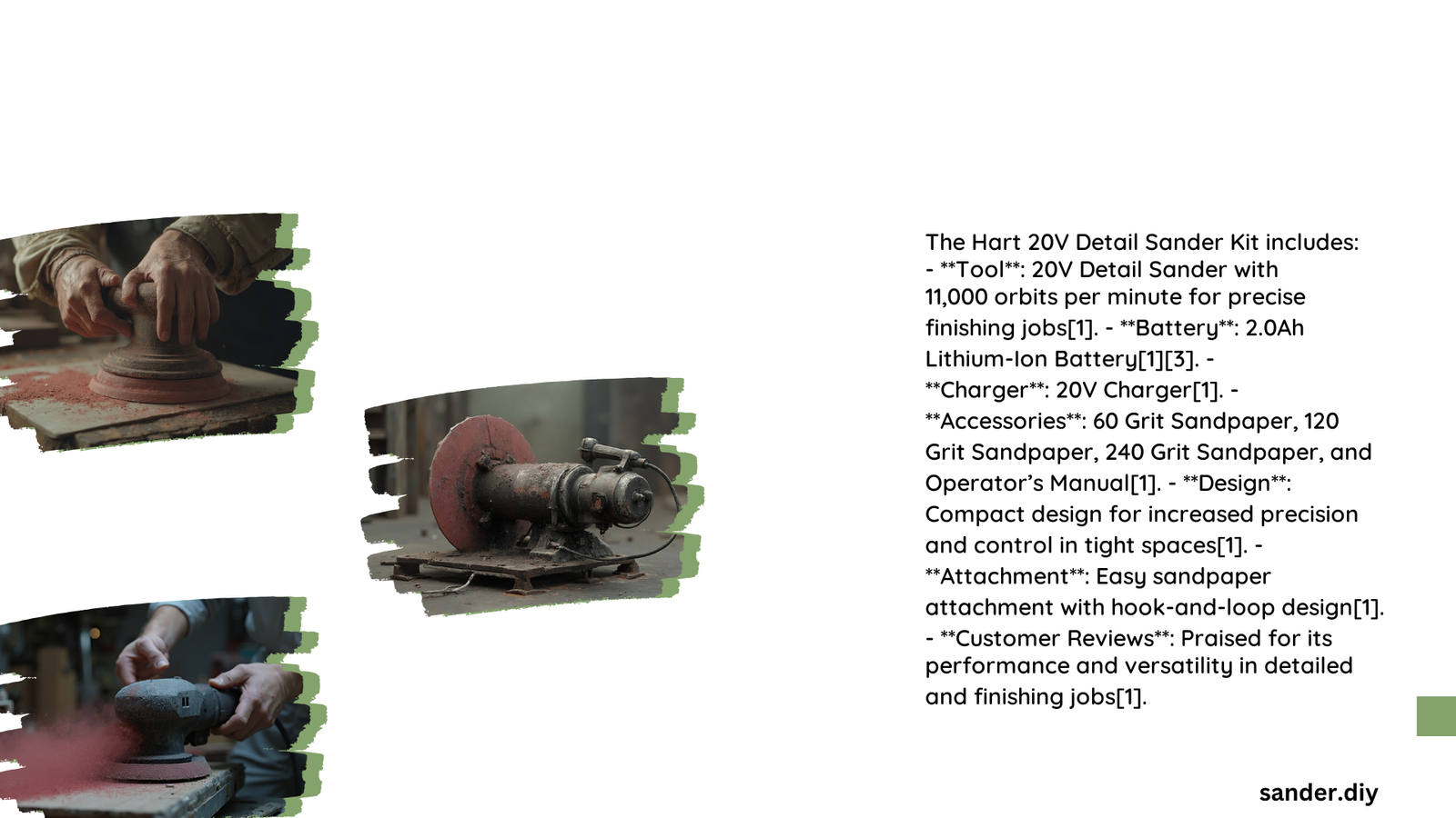 hart detail sander kit