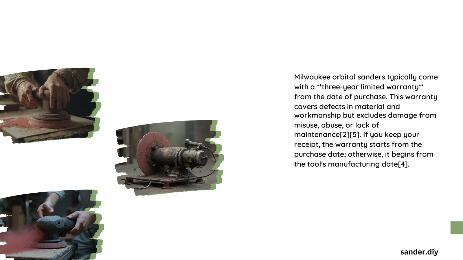 milwaukee orbital sander warranty