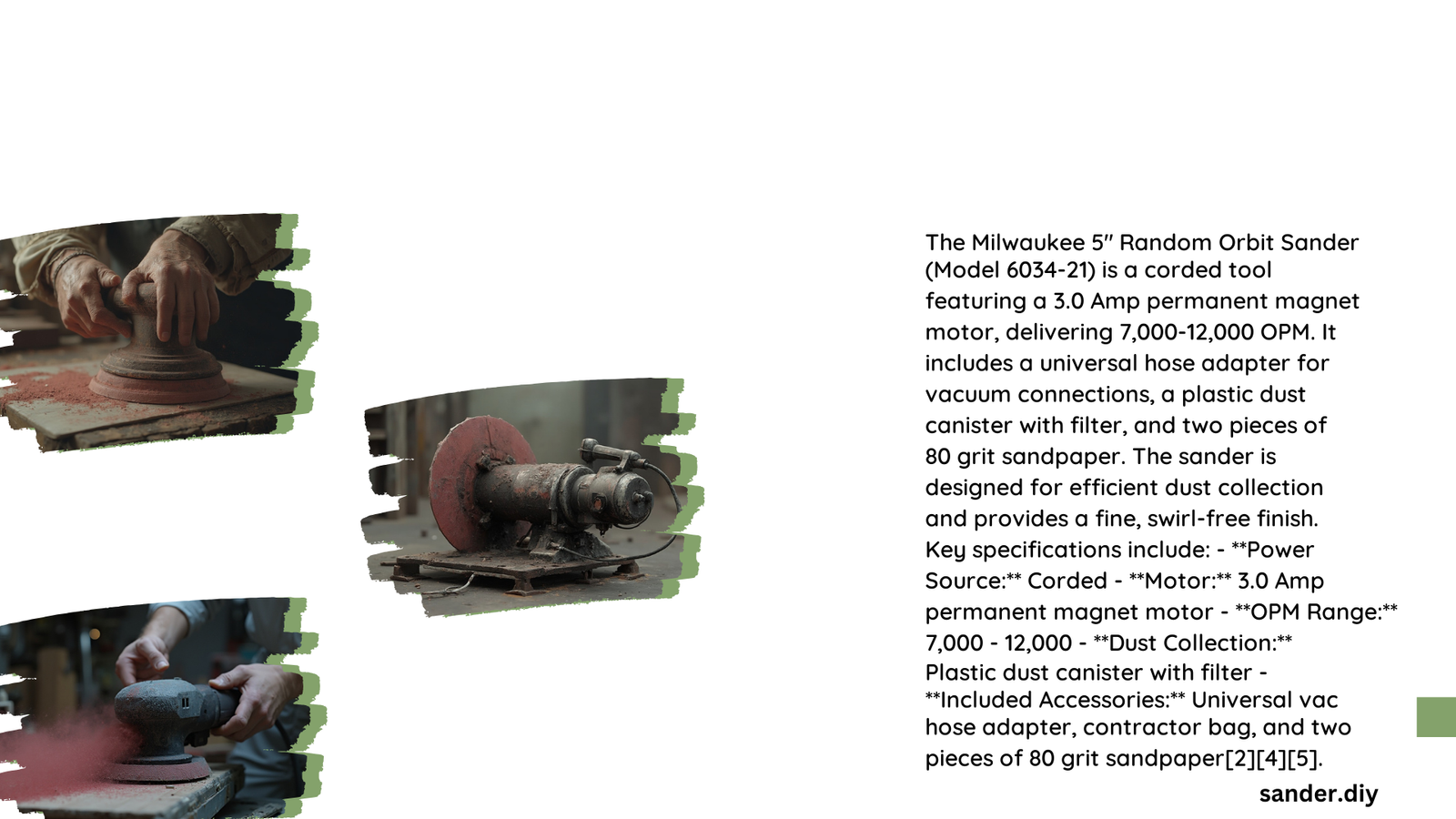 milwaukee random orbital sander corded