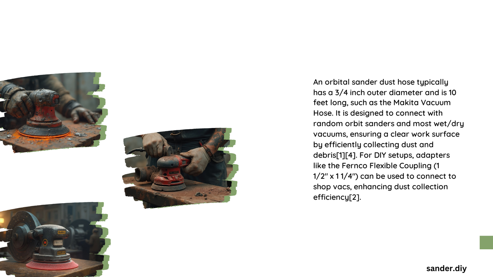 orbital sander dust hose