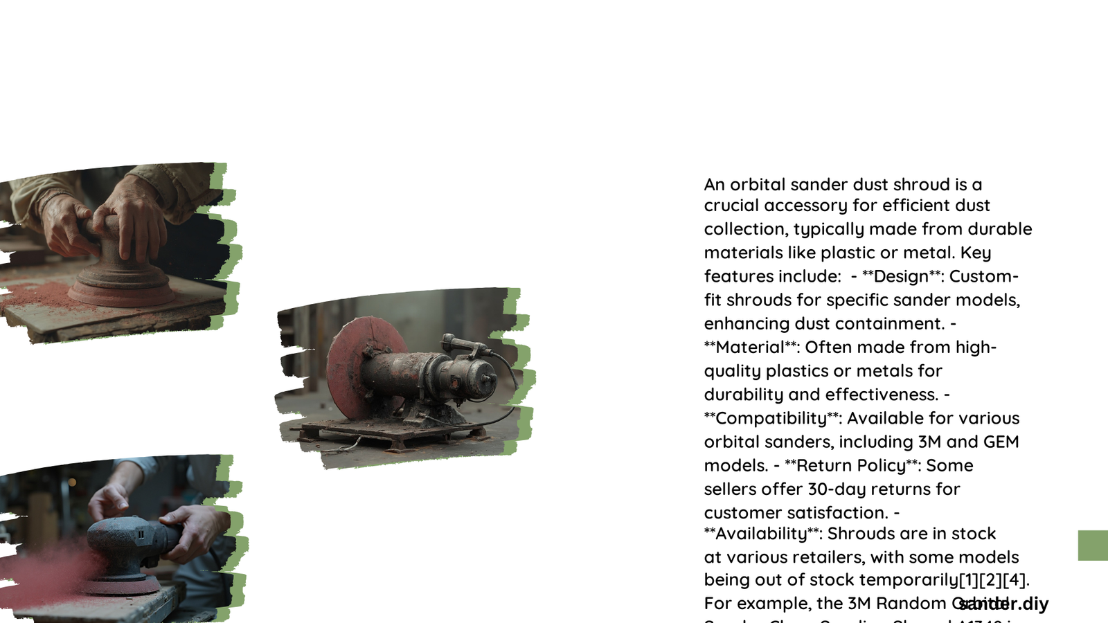 orbital sander dust shroud