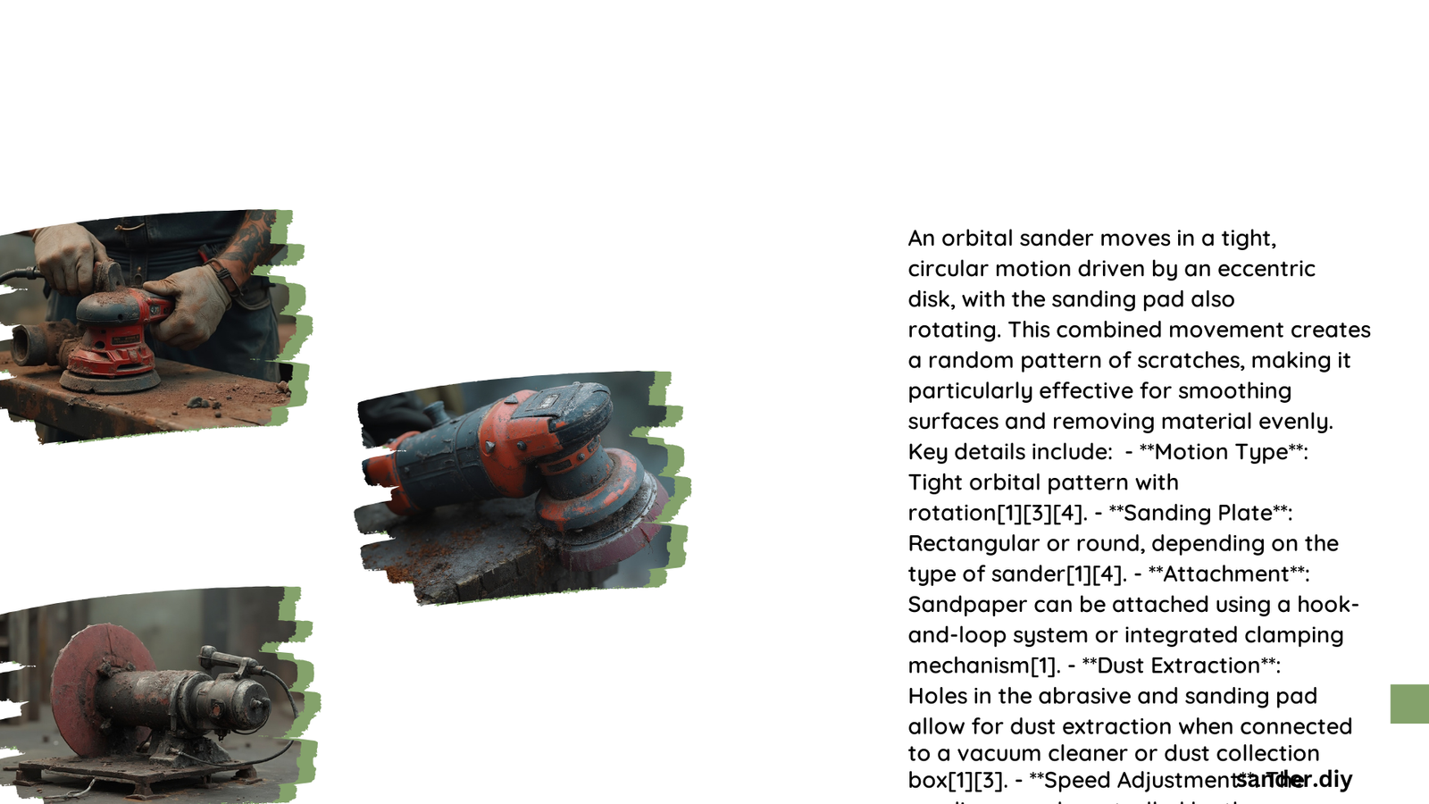 orbital sander movement