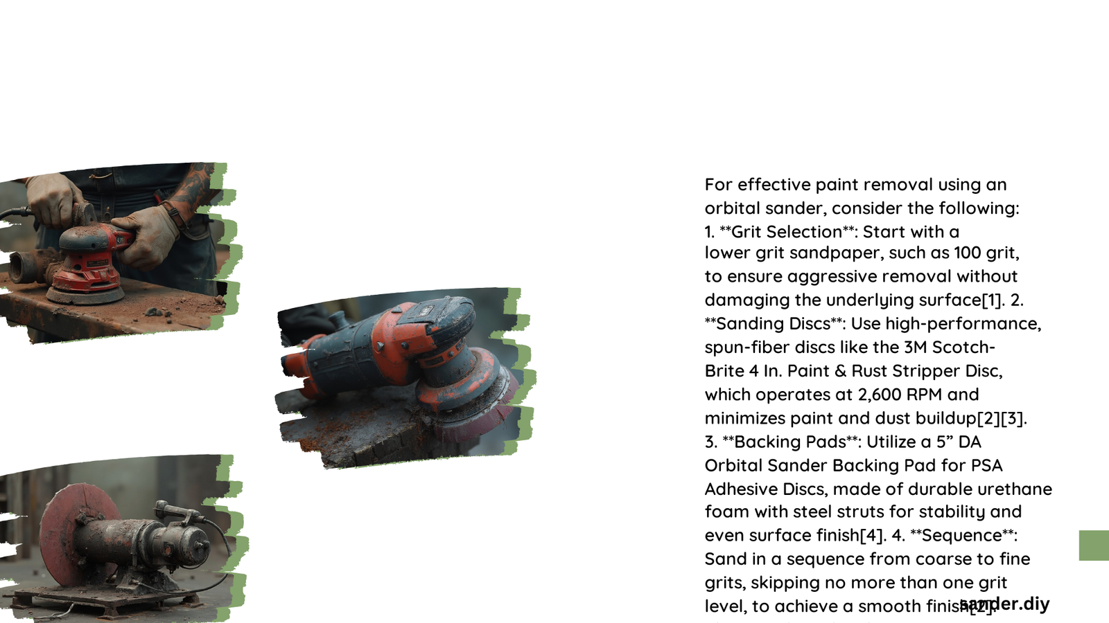 orbital sander pads for paint removal
