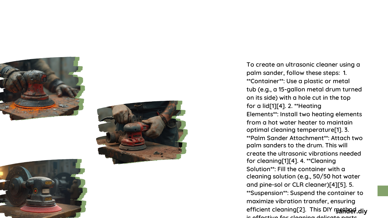 palm sander ultrasonic cleaner