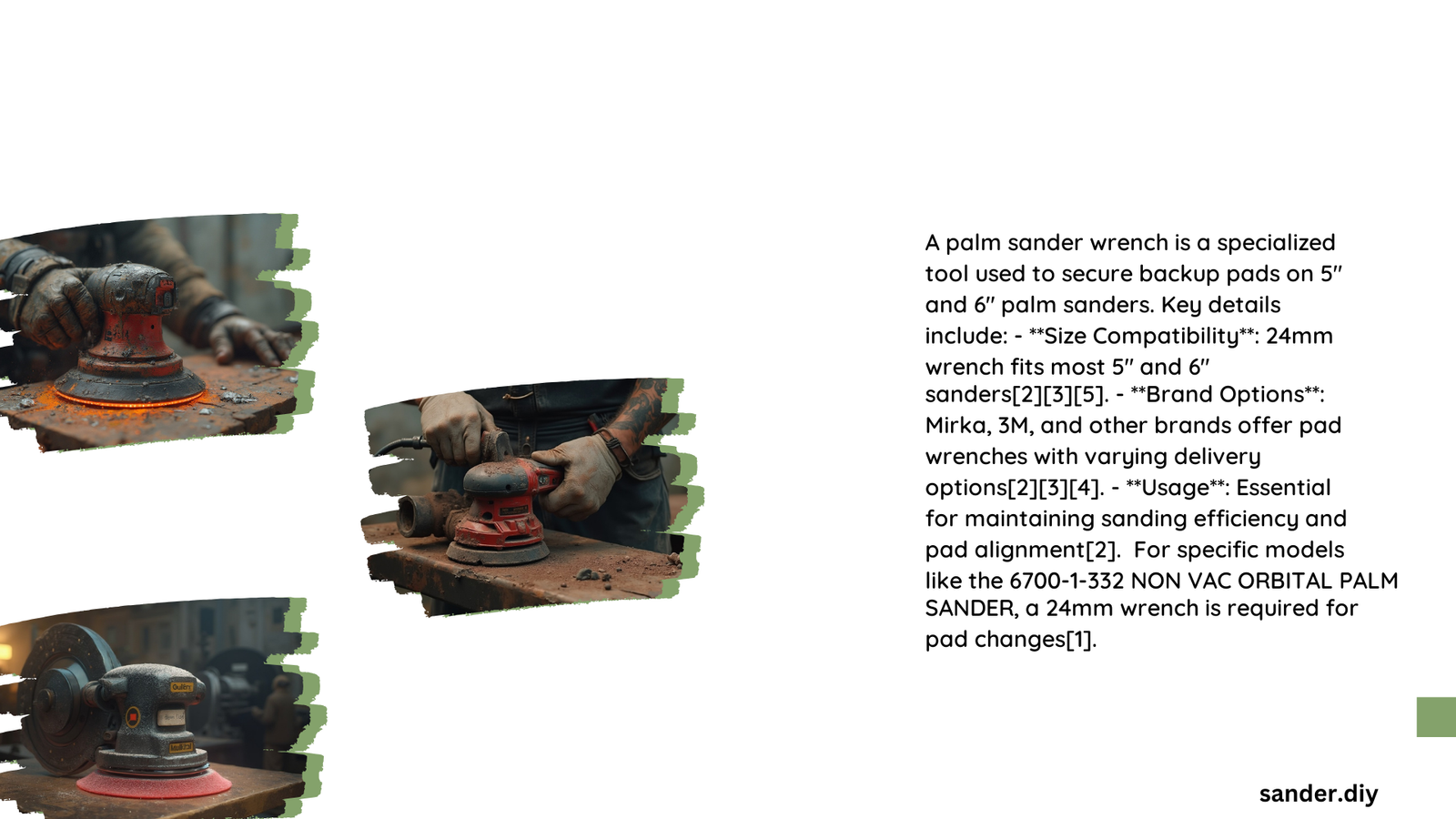 palm sander wrench