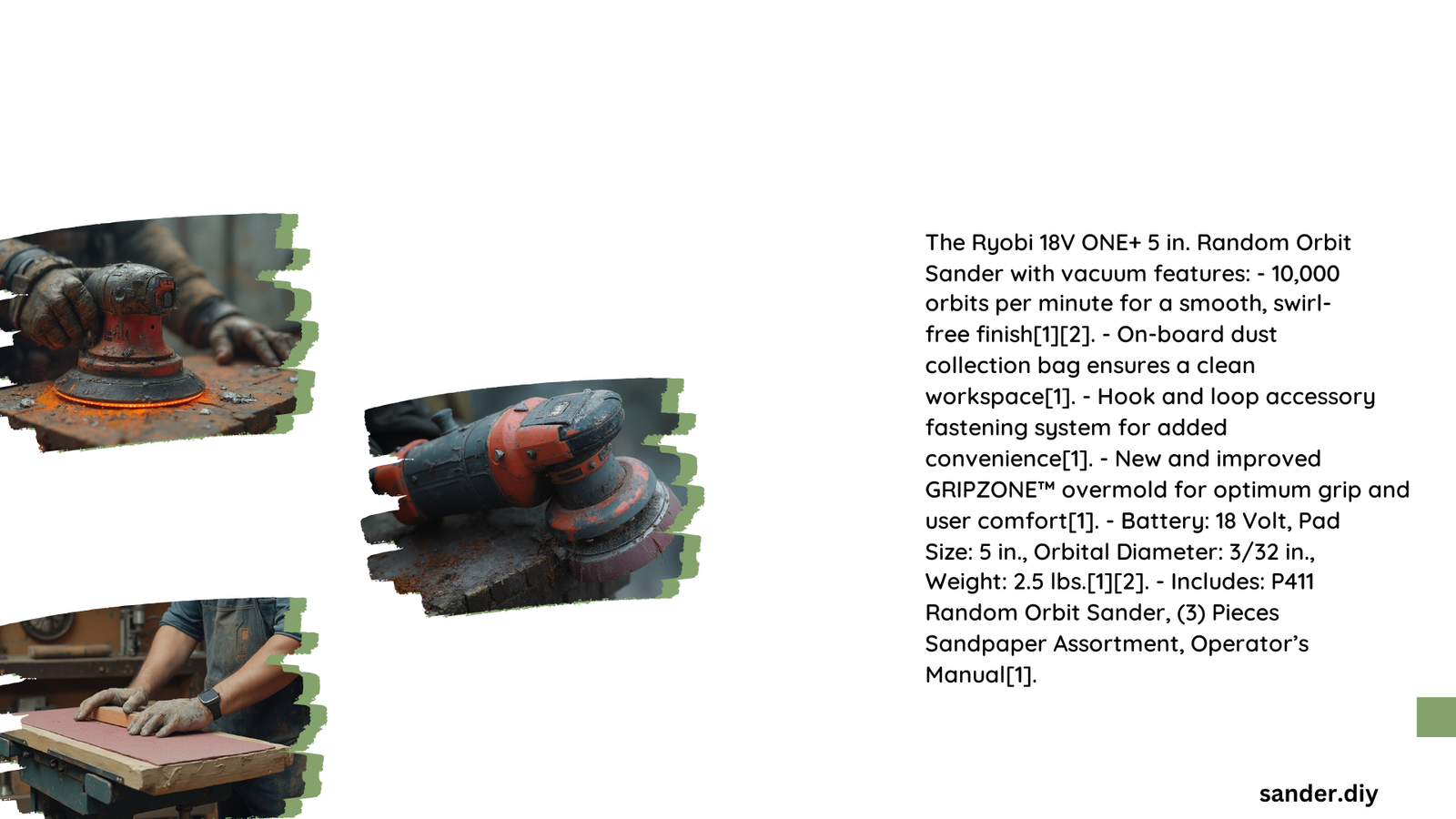 ryobi orbital sander with vacuum