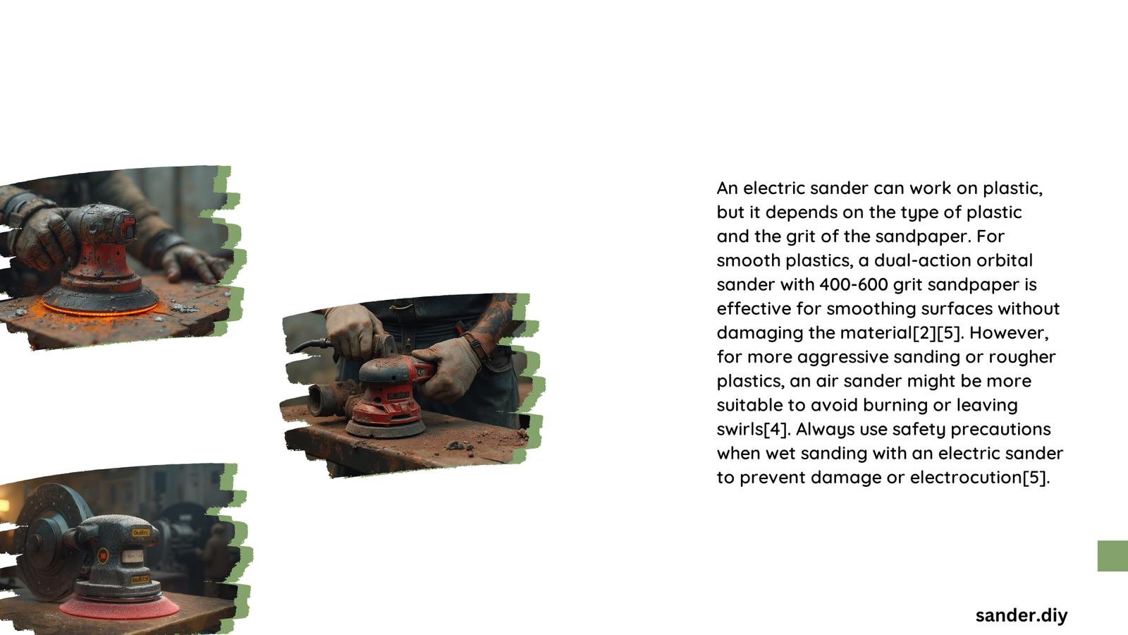 will an electric sander work on plastic