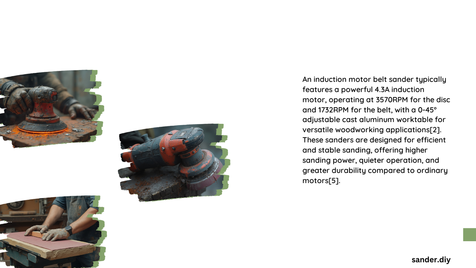 induction motor belt sander