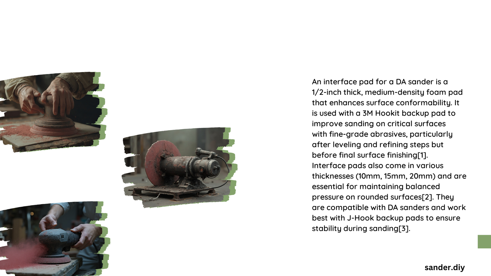 interface pad for da sander